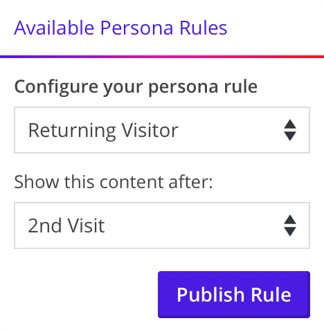 DXP ToolKit - Configure Persona Rules - Personalize